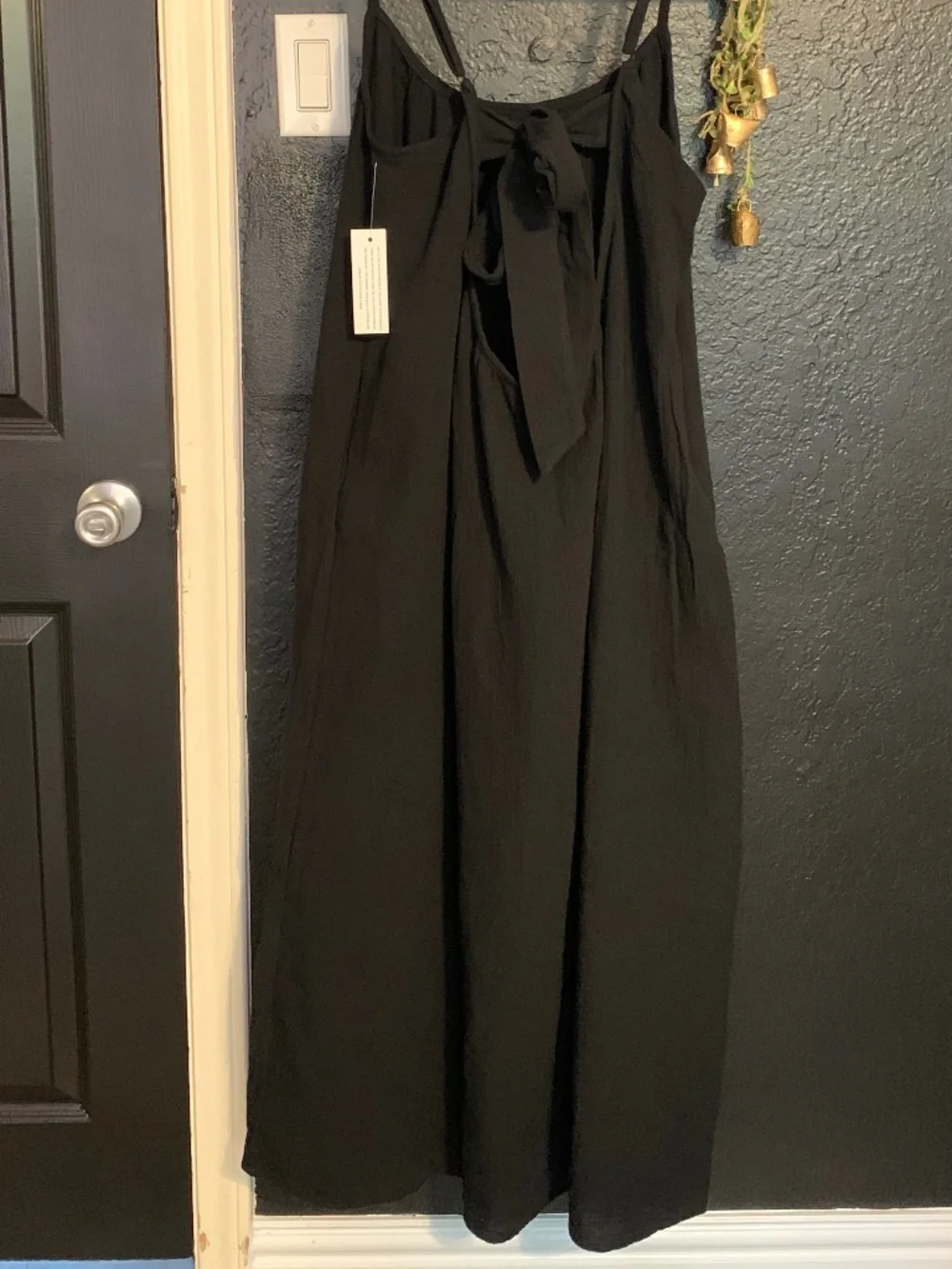 NWT XL/XXL Sol Angeles cotton gauze black dress - ties in back summer vibes - Picture 14 of 15
